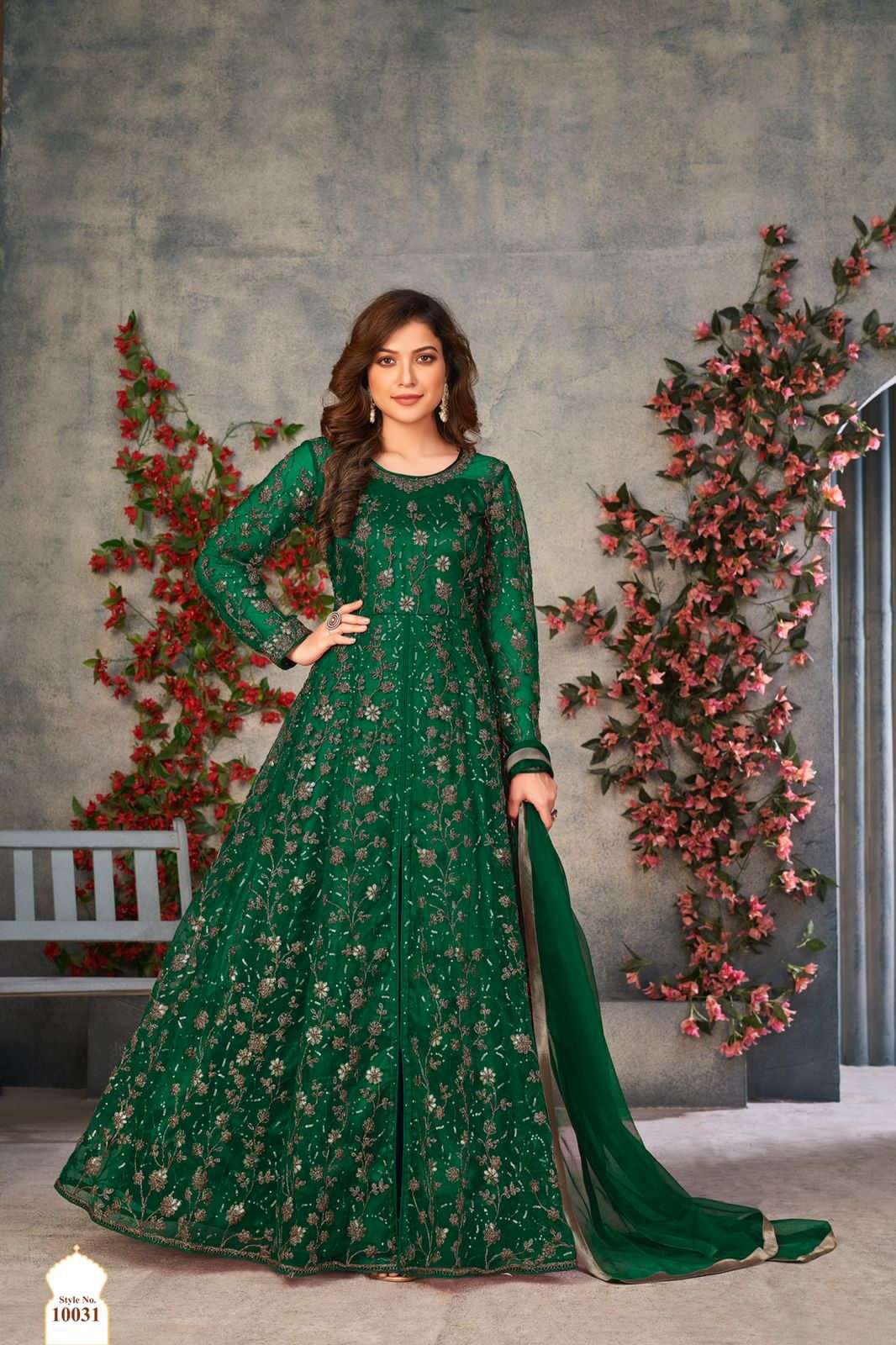 dani fashion anjubaa vol 4 design number 10031 to 10033 anarkali dress indian catalogue brand catalogue suits wholesaler in surat best small wedding function indian dresses 
