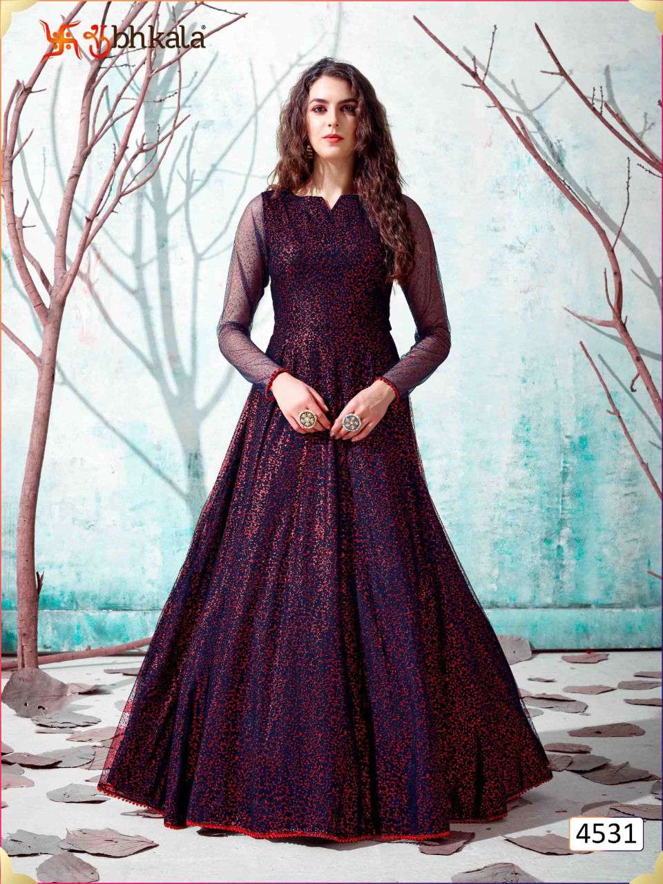 designer exclusive long anarkali gown collection flory vol 13 Shubhkala series 4531 to 4538 indian gown anarakali gown collection