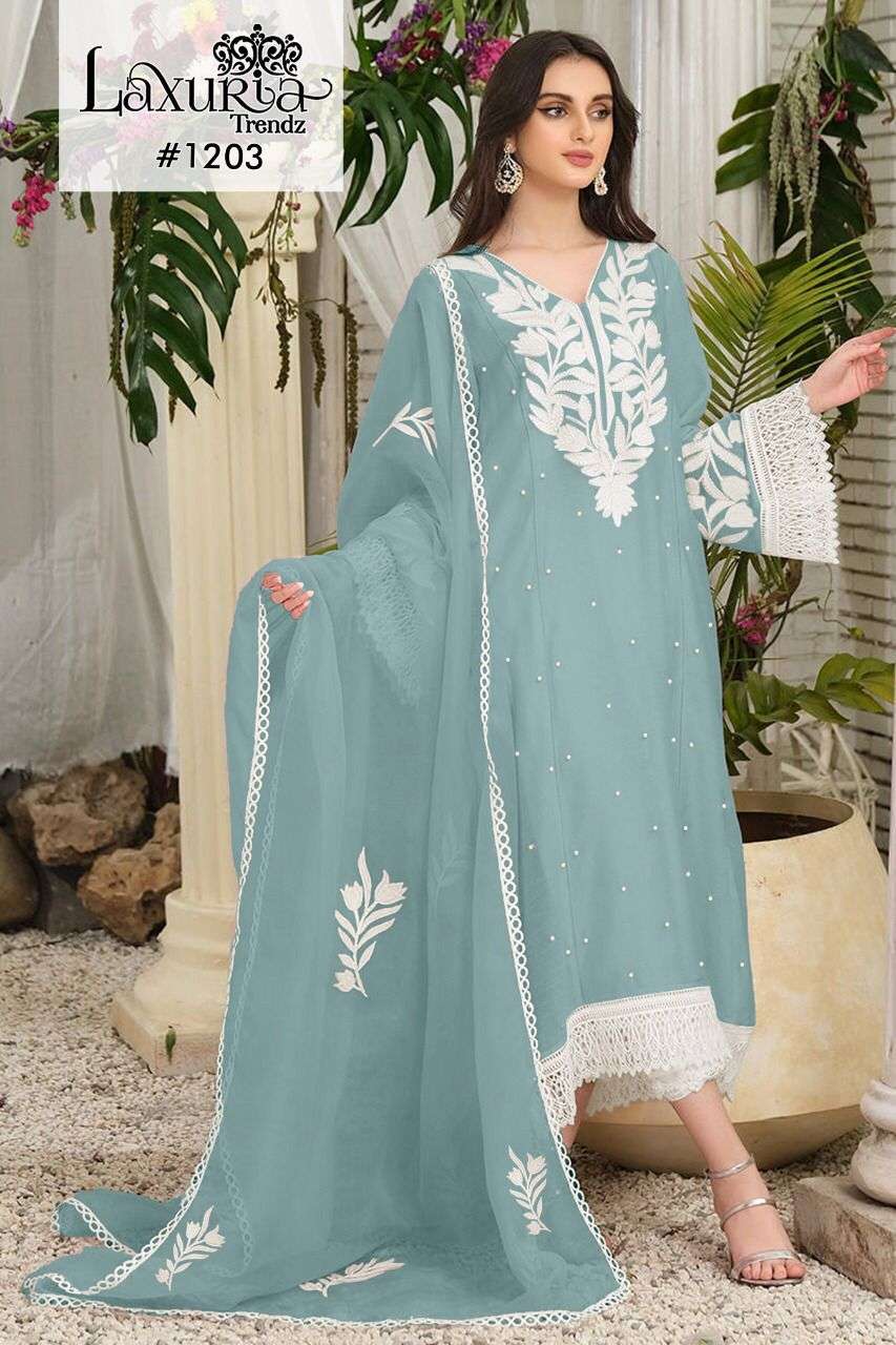 Laxuria Trendz Now launching New Design With New Colours Kurti With Pant and Duptta readymade pakistani suits collection Laxuria Trendz  Design Number 1203