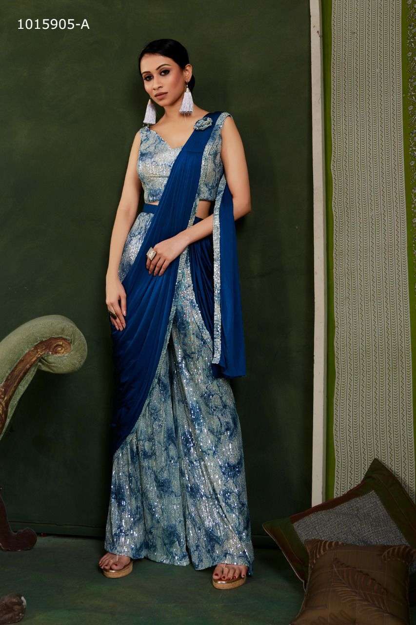 ready to wear saree  design number 1015905 by amoha trendz ready to wear saree collection