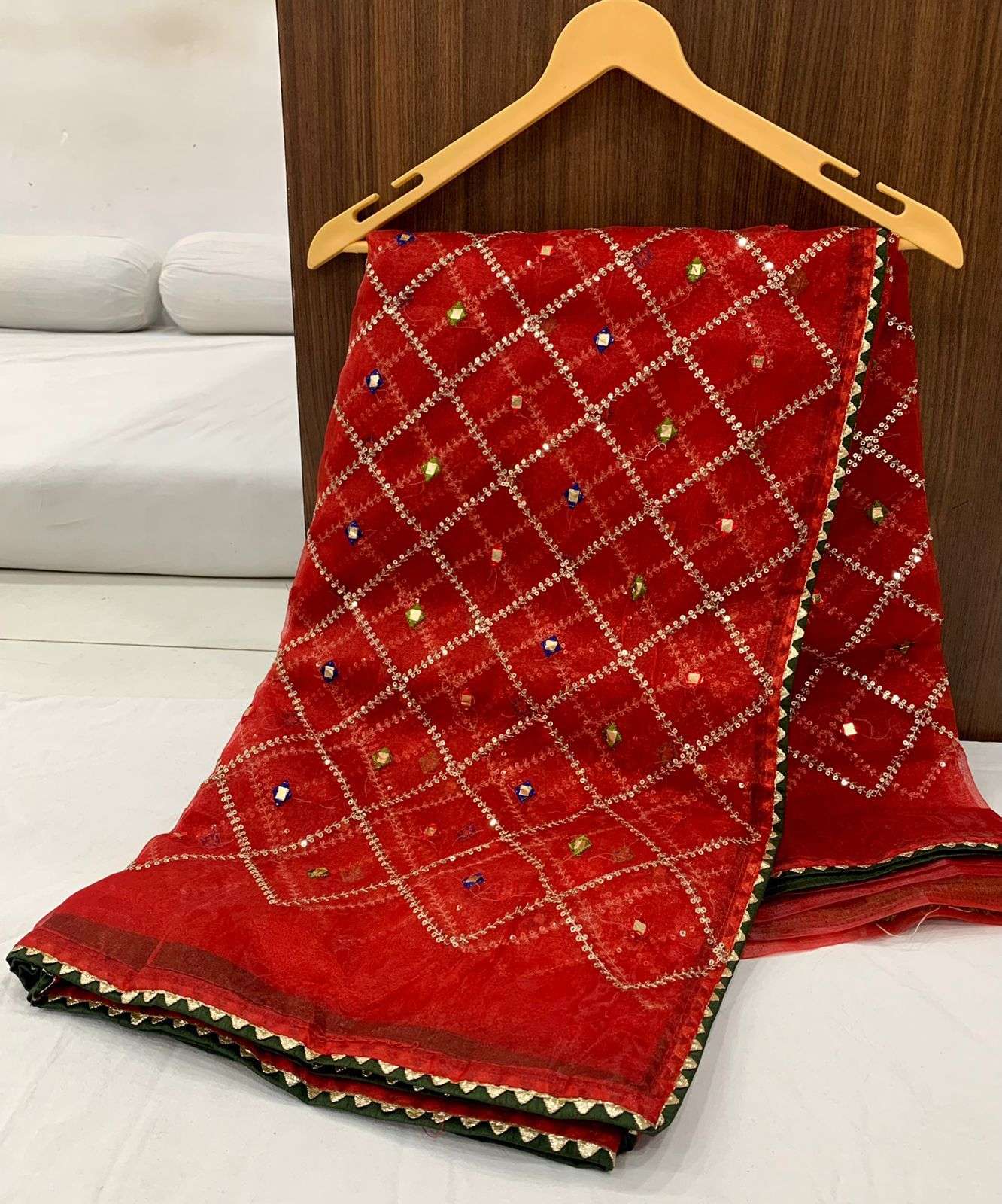 Soft Organza With Sequence Embroidery Work In Full Saree Banglori Silk Blouse With Bordar Contrast Blouse indian saree collection saree exporter in surat