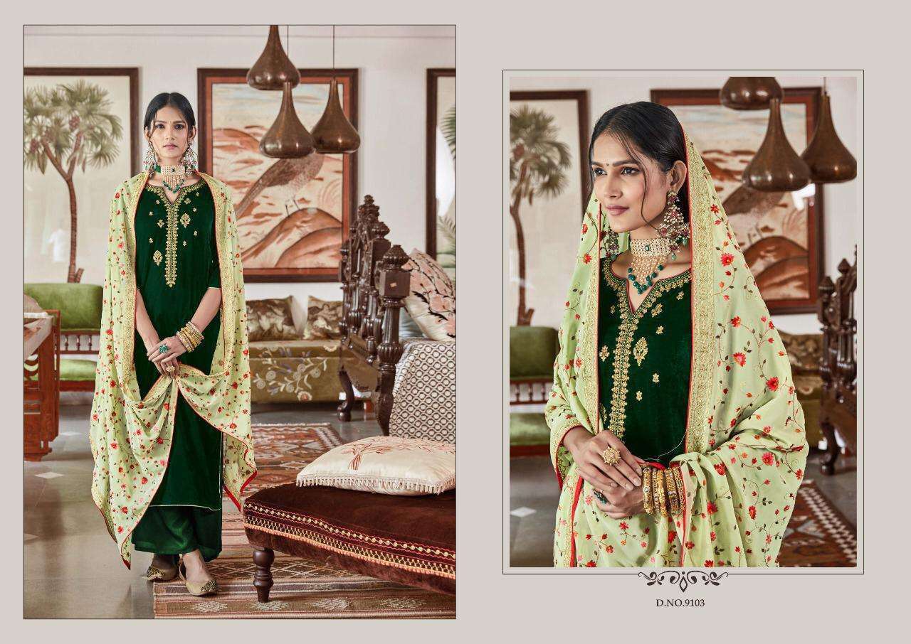 maisha biggest sale of velvet maisha a product by maskeen series 9101 to 9106 velvet suit now in sale price salwar kameez indian dresses wholesaler of dresses in surat 