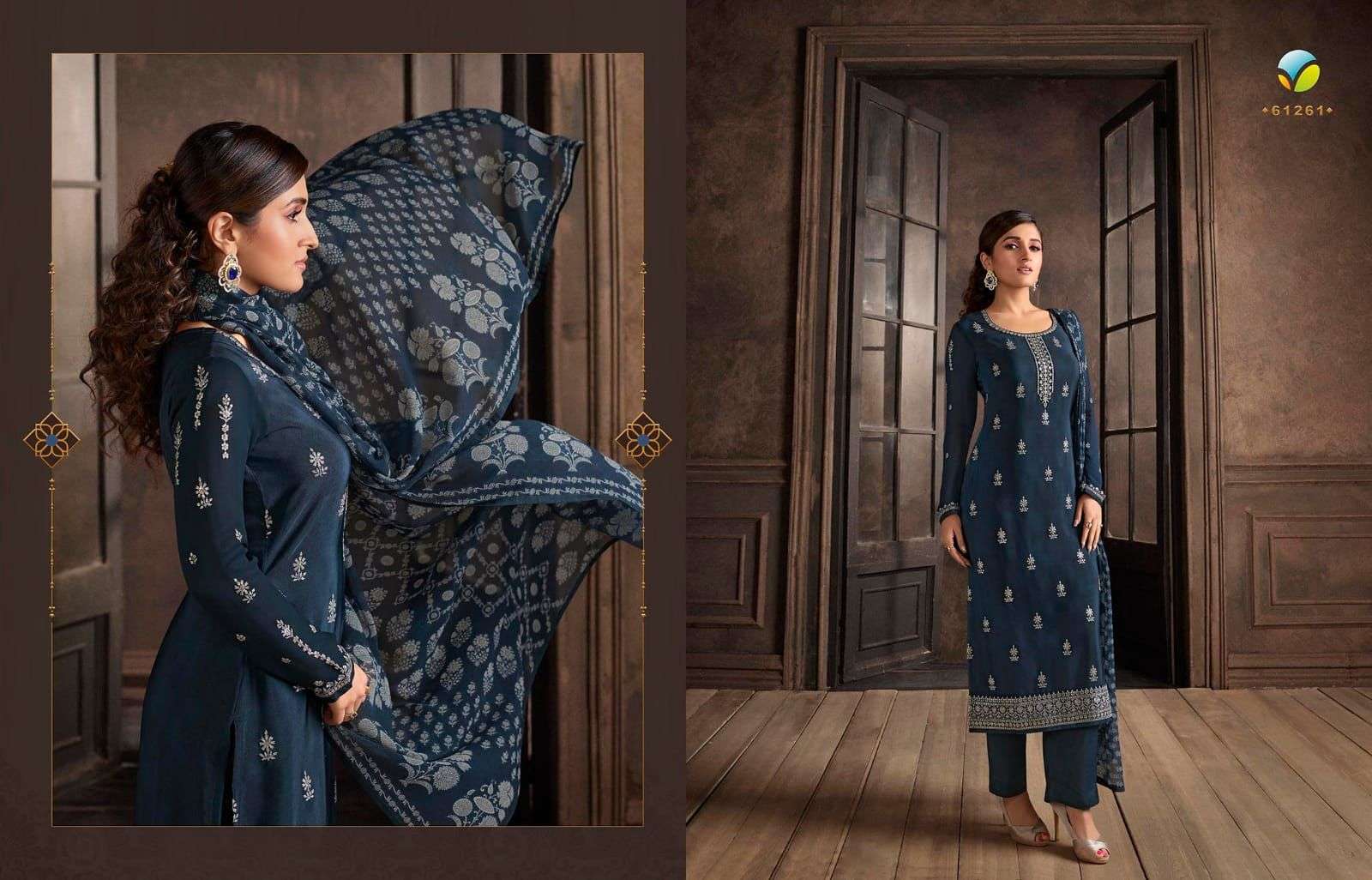 vinay fashion llp silkina royal crepe 39 series 61261 to 61268 indian crepe straight suit collection 