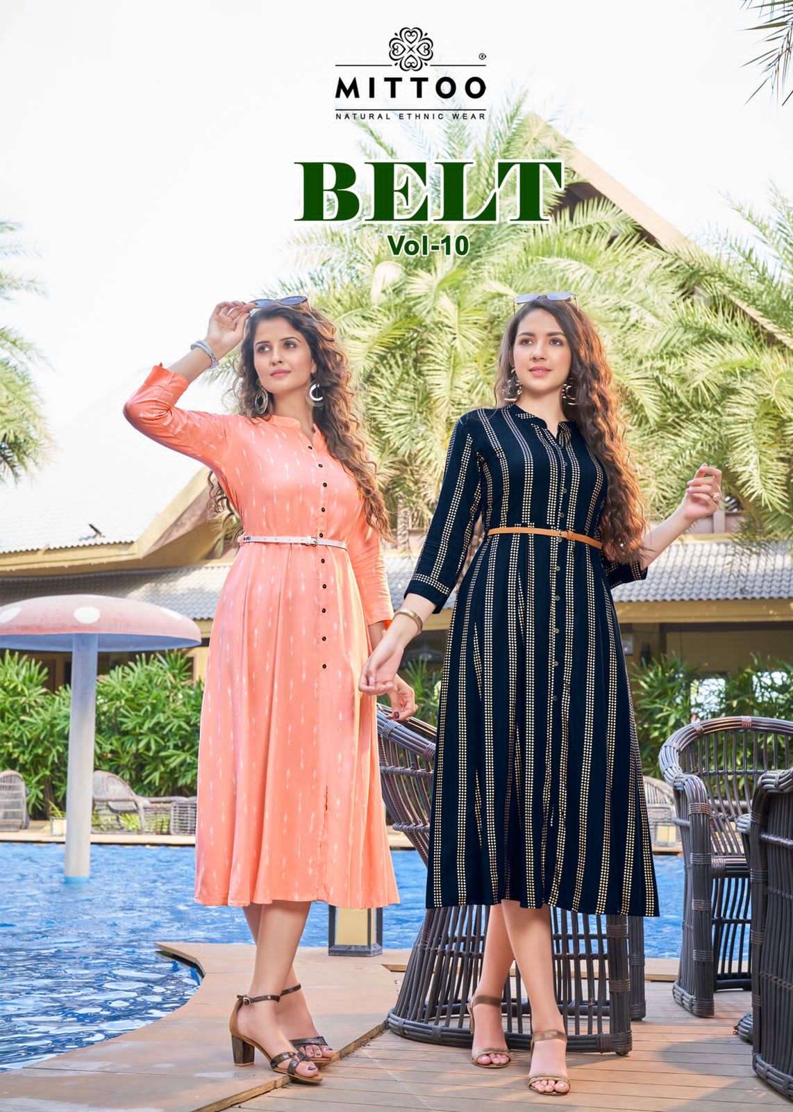 mitto belt vol 10 series 1118 to 1123 one piece dress gown with belt for girlish wear look gown with belt 
