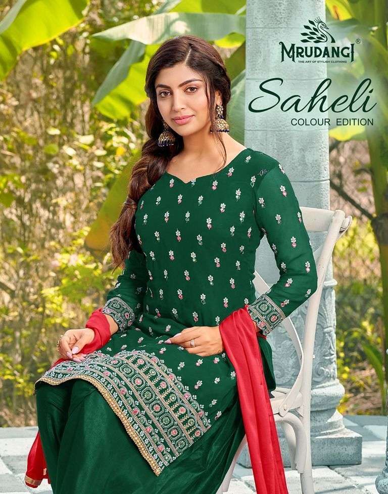 mrudangi saheli a sensous patiyala 2025 colour edition indian patiyala suit collection 