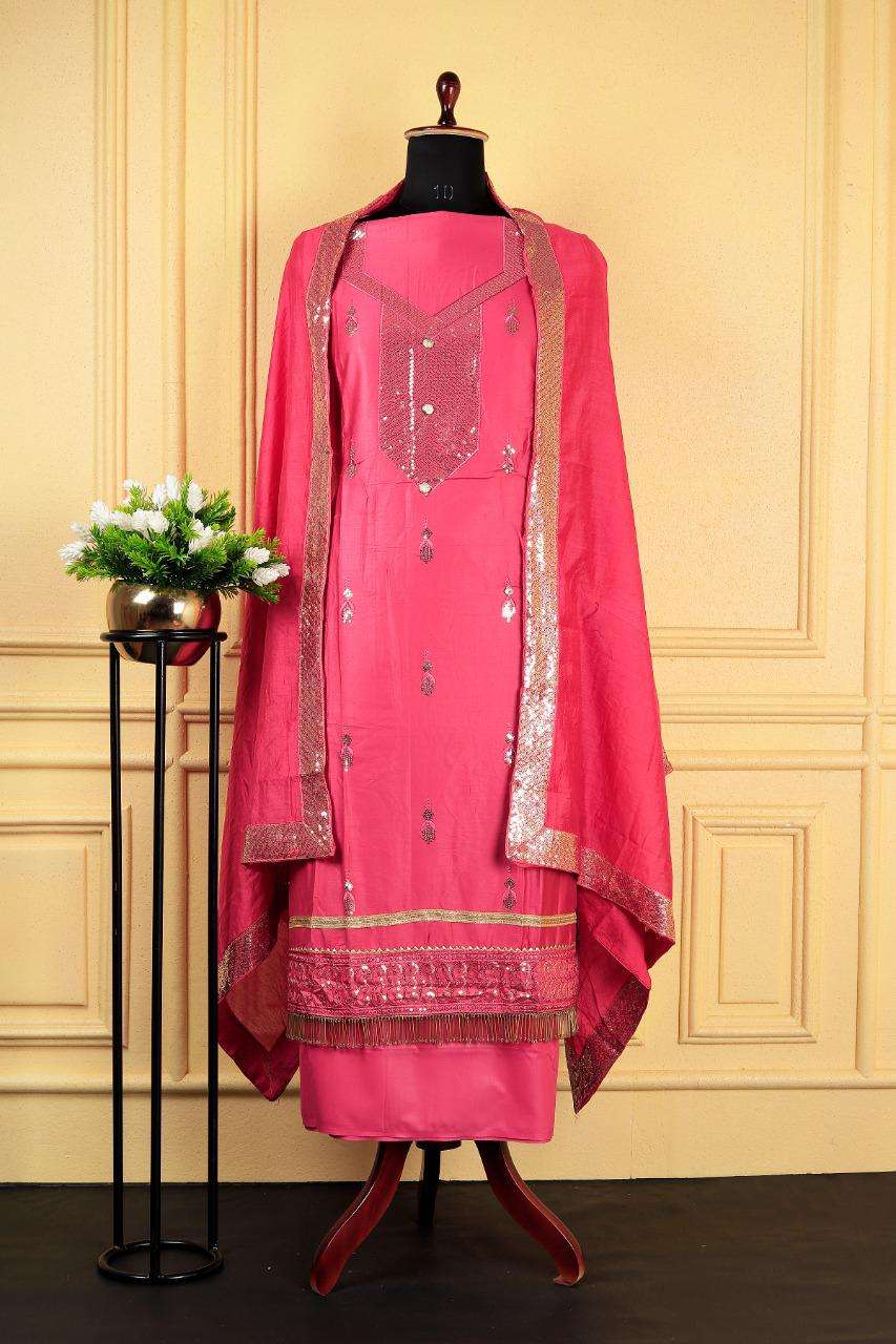 kakshaa salwar suit unstiched dress material jaam cotton fabric suit sequnce embroidery non catalogue suits collection