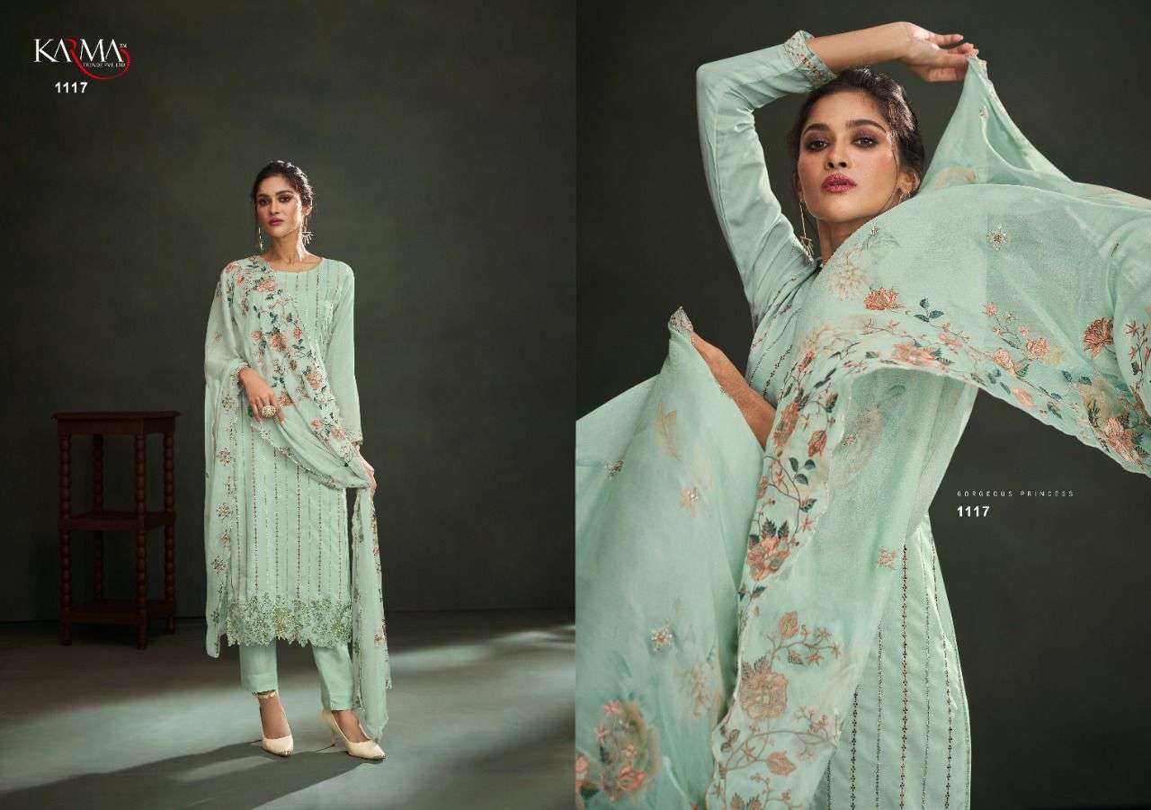 karma trendz catalogue afreen series 1116 to 1122 in sale catalogue brand suits in sale 