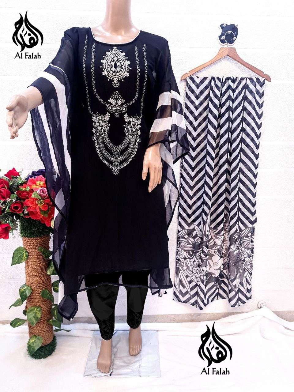 al falah design number 5007 kaftan with pant and duppta kaftan collection kaftan style readymade dress