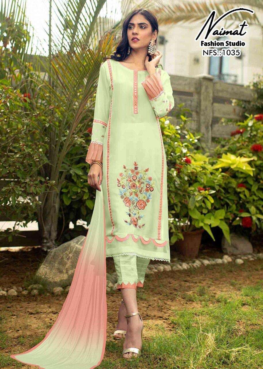 naimat fashion studio nfs 1035 pakistani concept straight readymade dress embroidery work straight readymade pakistani concept dresses collection