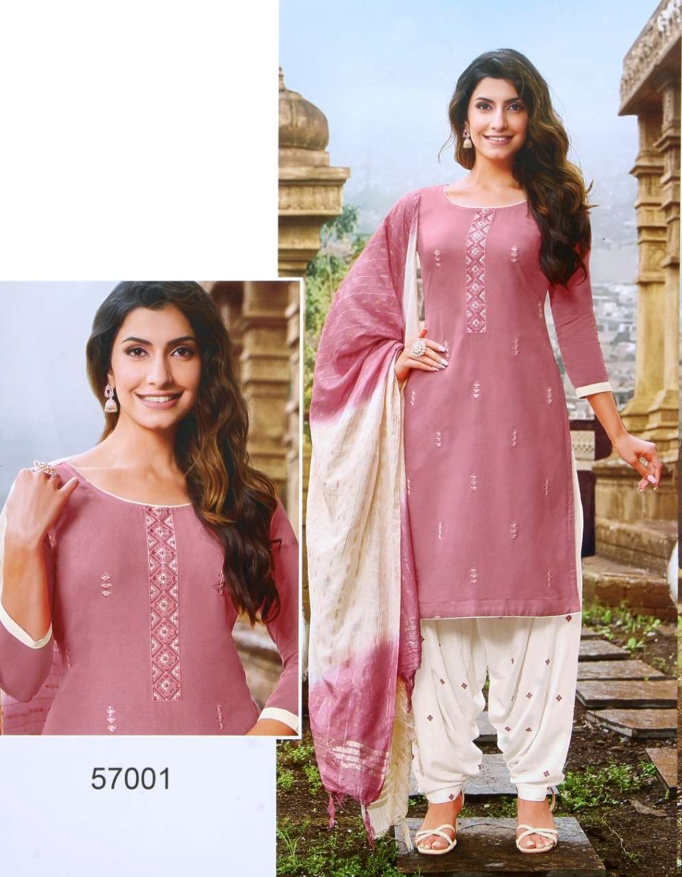 patiyala vol 1 series 57001 to 57011 heavy reyon cotton patiyala suits collection 
