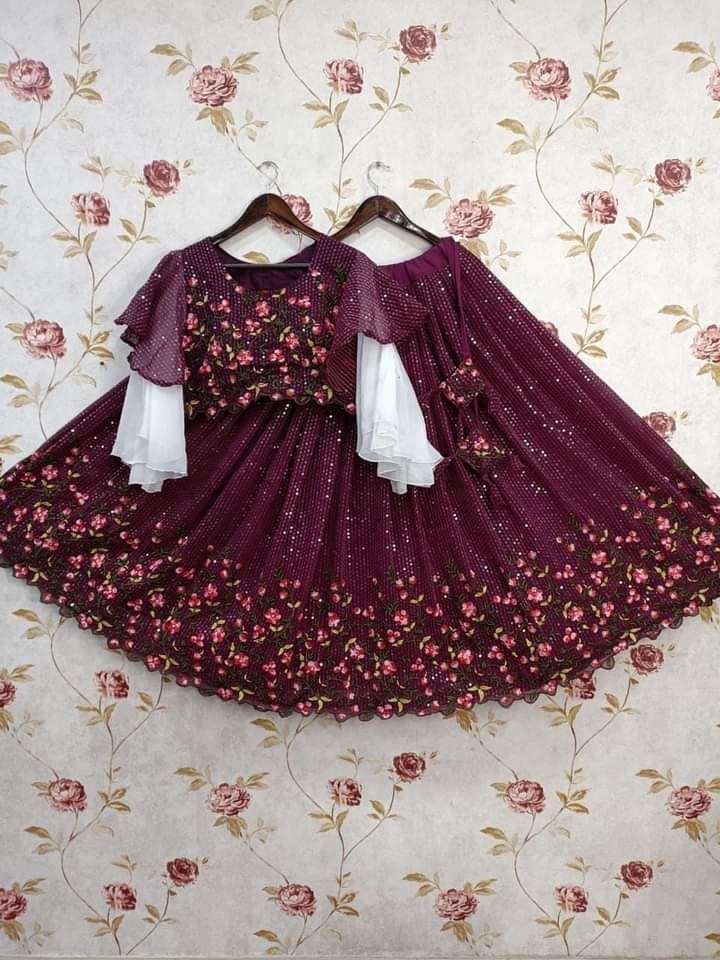 presenting you most beautiful kids sequence crop top and lehenga partywear lehenga for kids girl 6 month babygirl to 15 year old girl partywear lehenga collection available here 