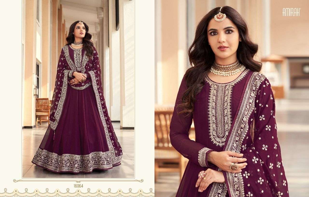 amirah catalogue classic vol 2 anarkali style series 16061 to 16064 real georgette with heavy embroidery anarkali gown partywear dress collection