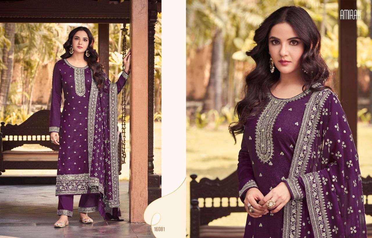 amirah catalogue rutaba series 16081 to 16086 heavy dola silk with embroidery work designer partywear indian dresses collection 