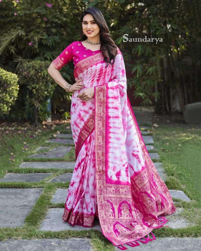 beautifull orignal sibory with bandhej for boutique series catalogue saundarya comfortable orignal sibori with soft dola silk super stylish and pretty indian saree 