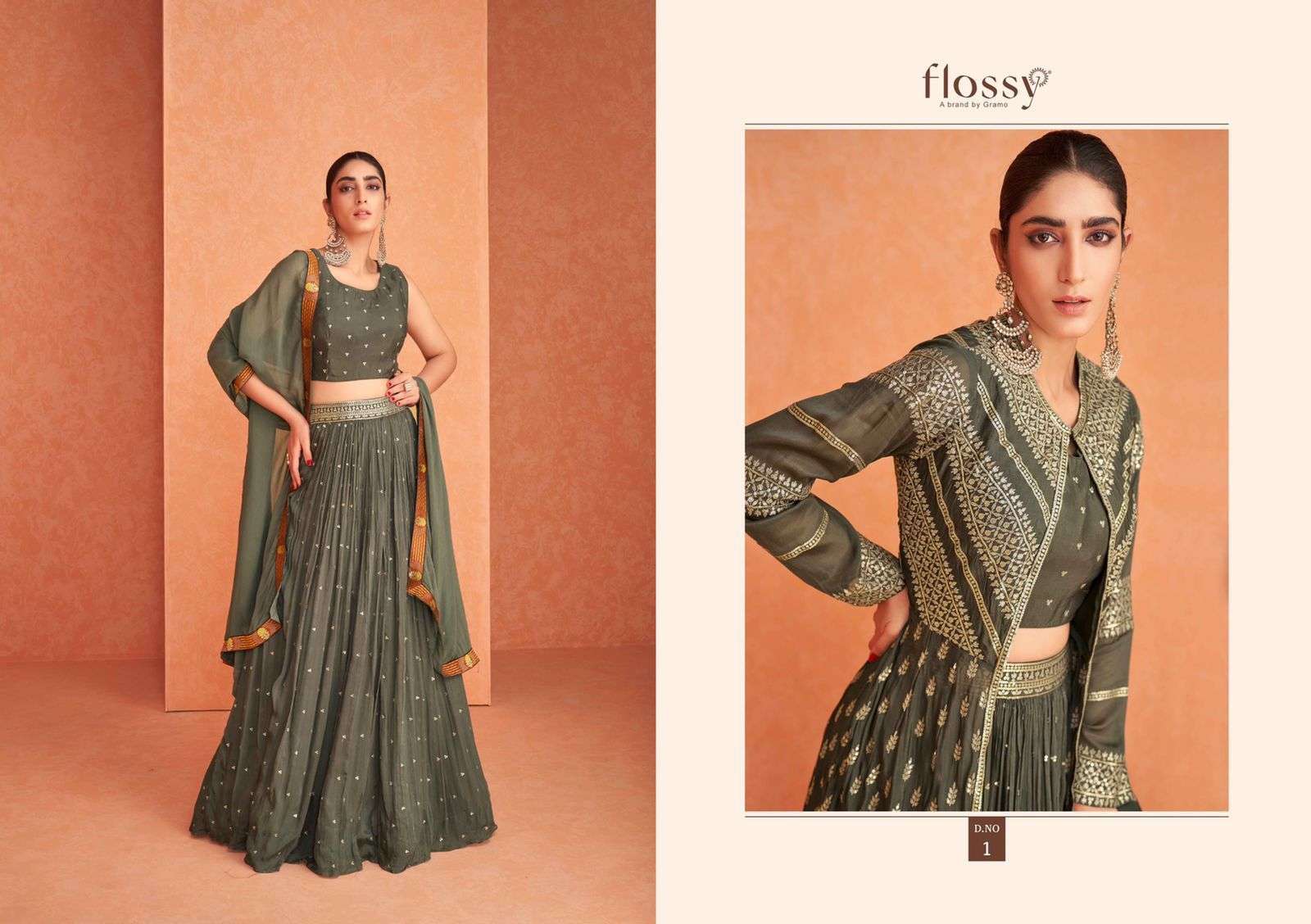 flossy a brand by garmo catalogue naksh vol 1 series 1 to 4 designer partywear indowester style suits collection designer stylish girlish anarikali dresses for occasions