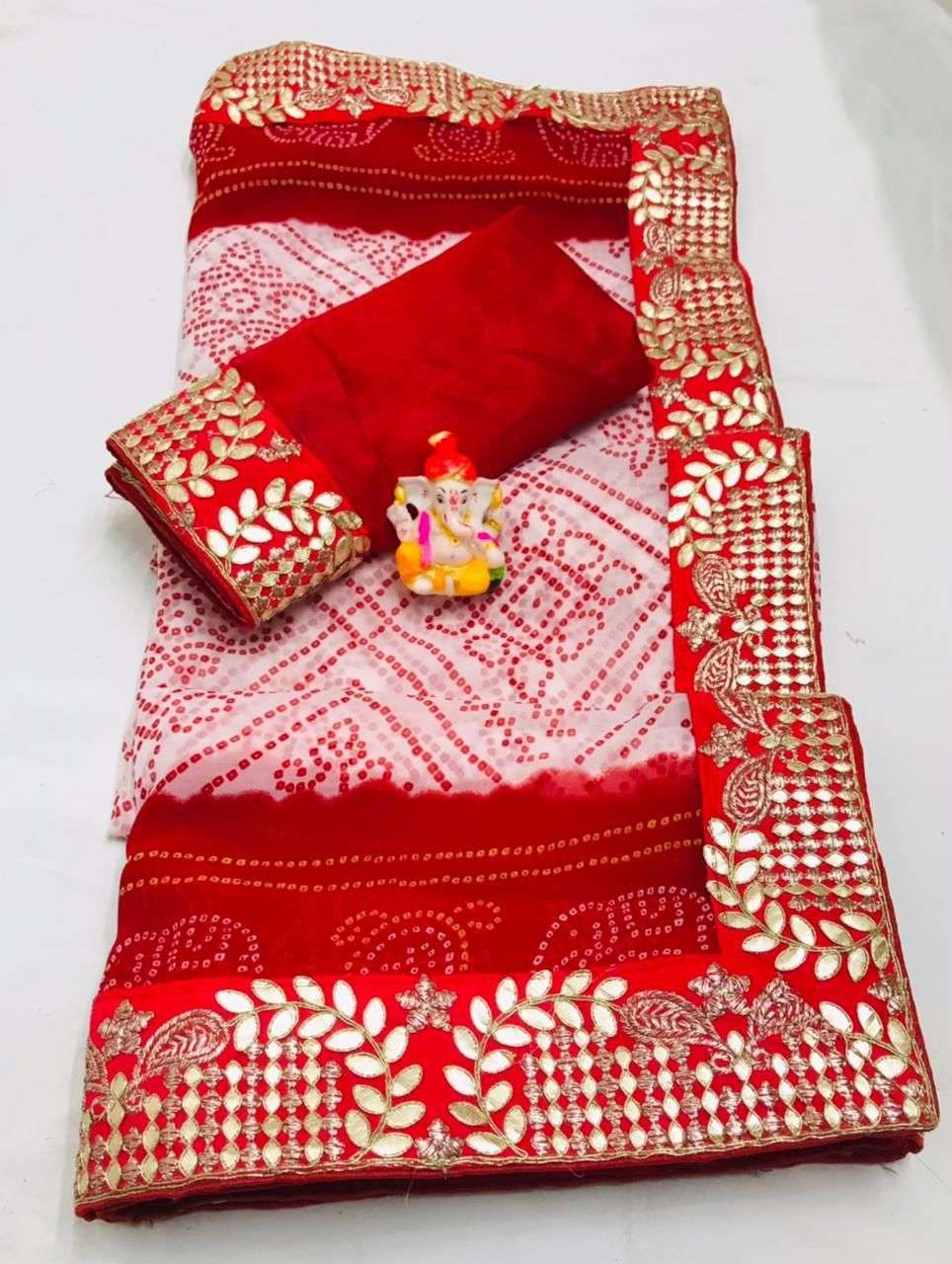 holi special catalogue faganiyo saree designer heavy georgette saree with beautifull gotapatti border lace designer holi occasion festive saree collection