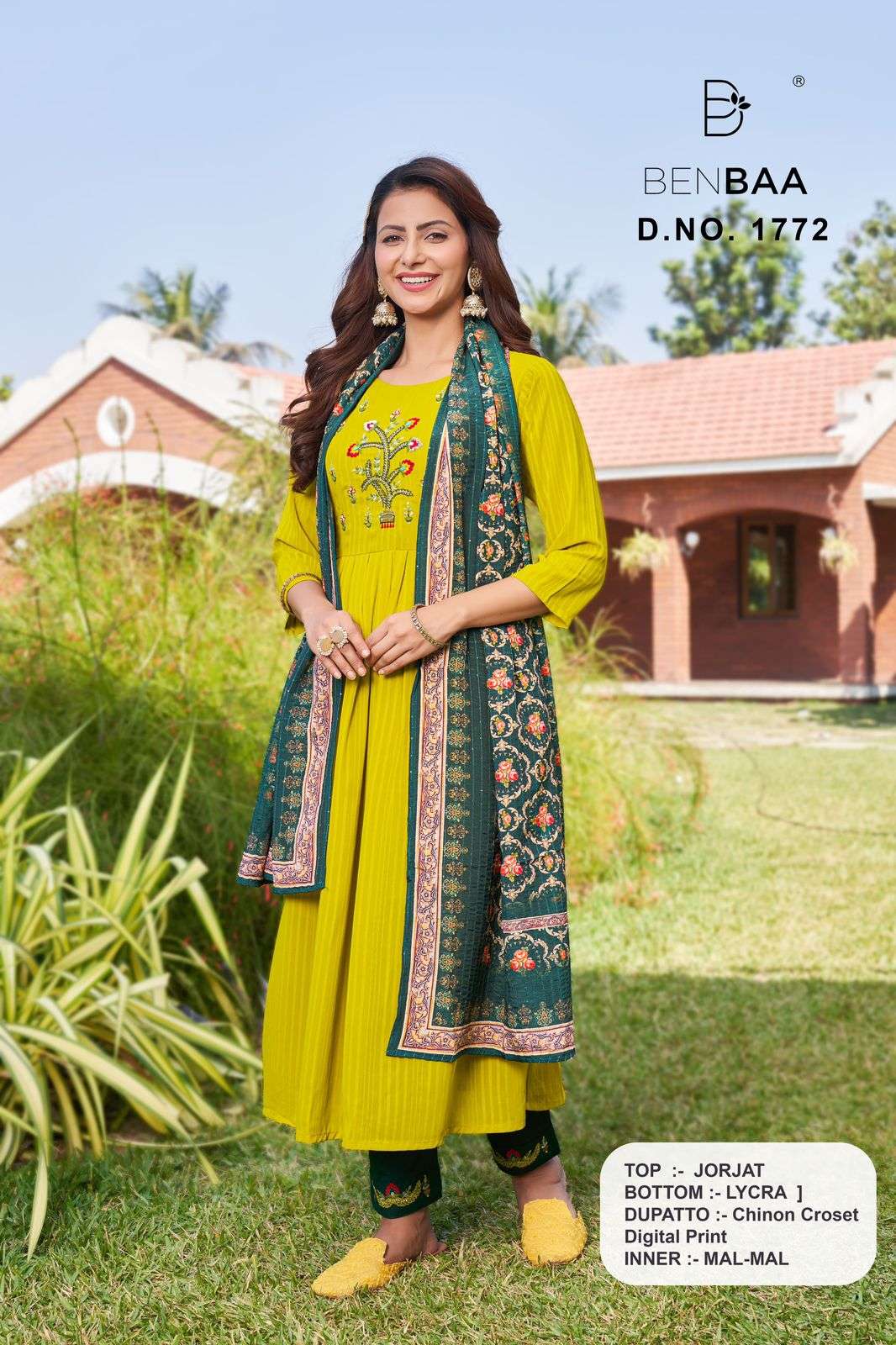 kiana catalogue benba design numbers 1443 1415 1499 super stylish 3 peice kurrtie with pant and duppta readymade dresses collection