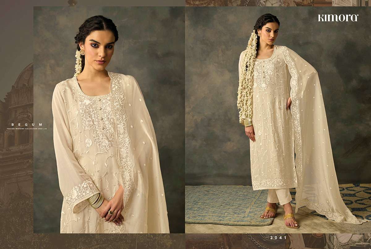 kimora catalogue begum series 2041 to 2048 straight partywear catalogue suits collection 