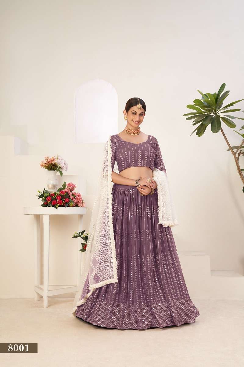 premium collection aawiya catalogue siya vol 1 series 8001 to 8004 wedding season special lehenga choli set designer lehenga collection in affordable price 