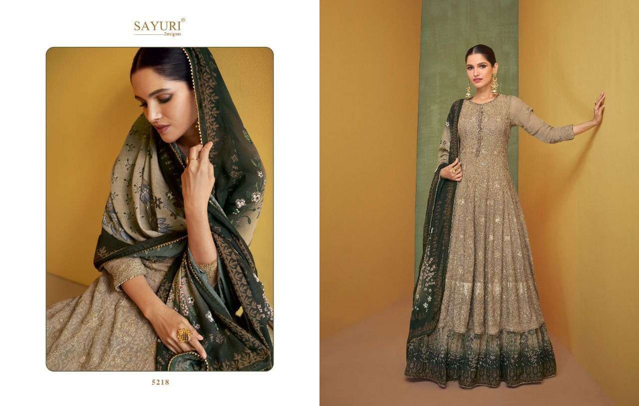 sayuri designer catalogue alizeh series 5218 to 5221 readymade free size partywear designer suit anarkali full gown style suits 