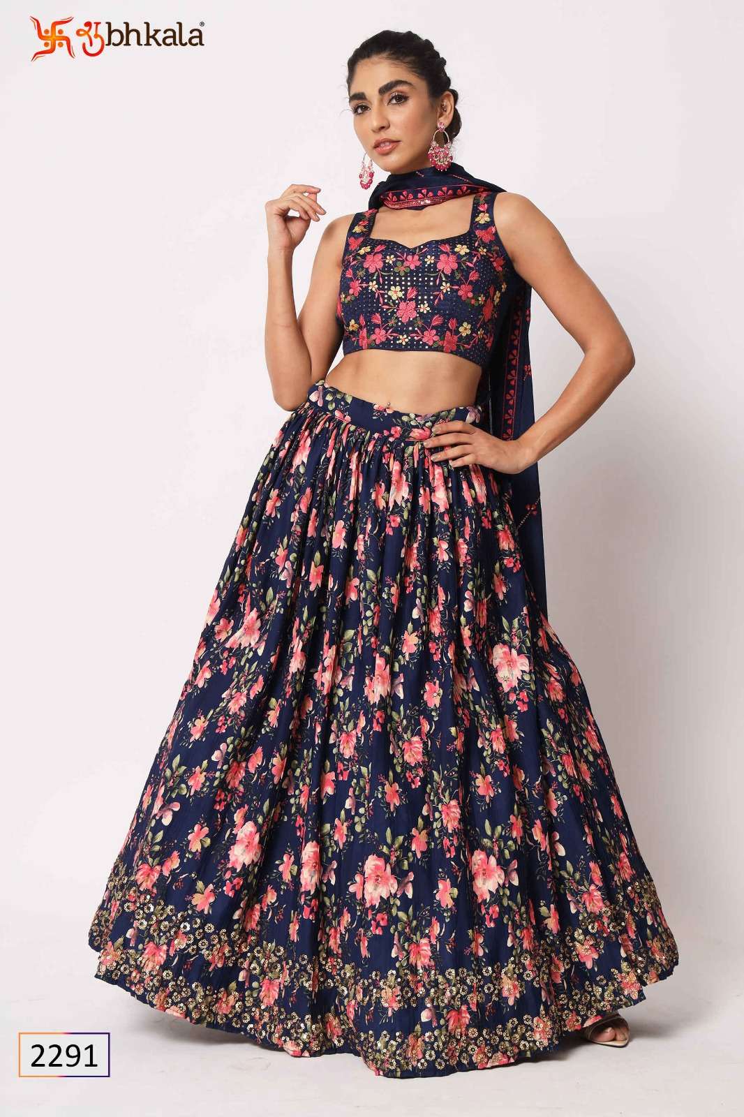shubhakla catalogue girly vol 26 series 2291 to 2299 new exclusive embroidered semi stitched crush printed lehenga choli collection girlish partywear lehenga in affordable price