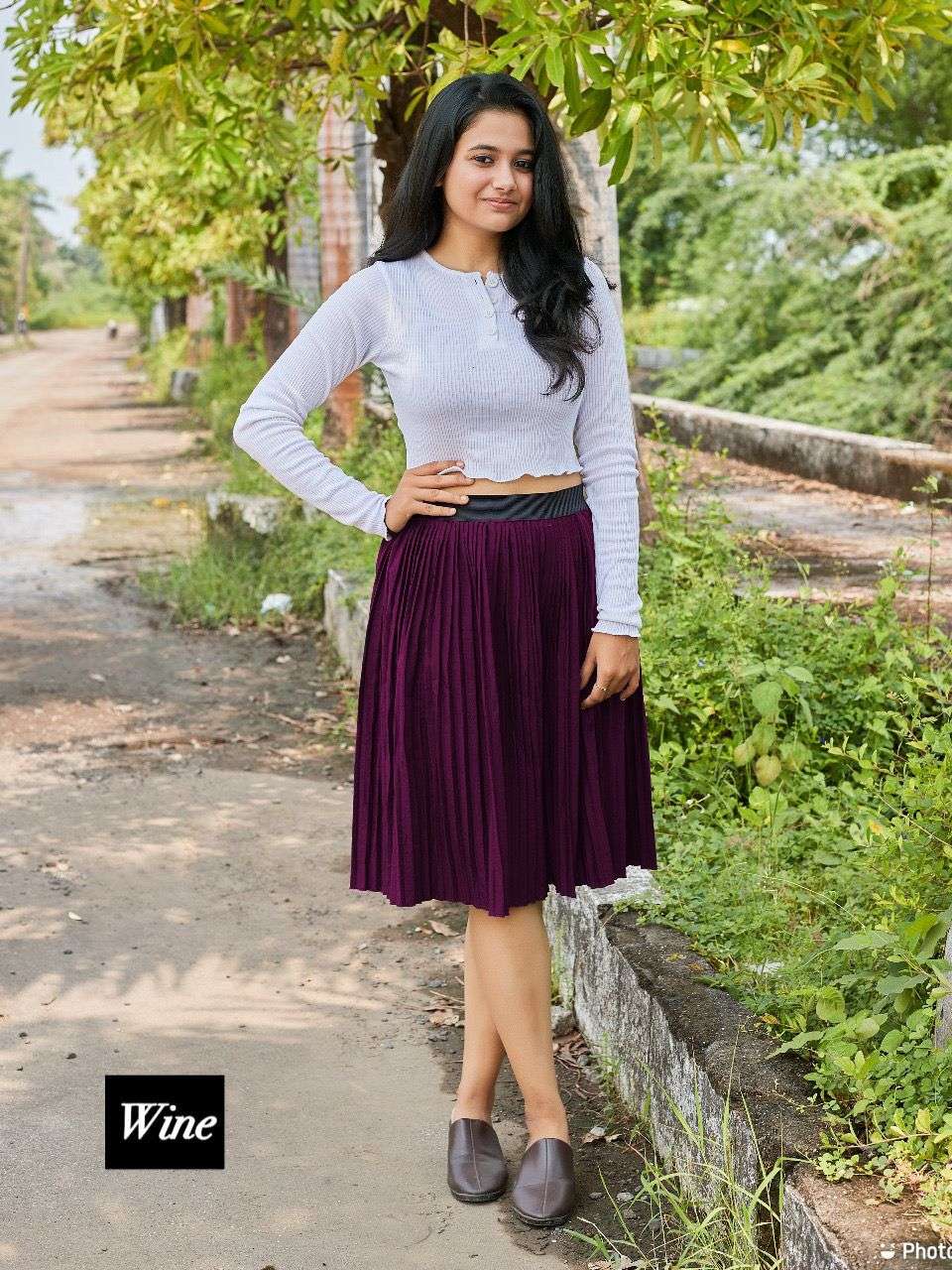 skirt short partywear pleated skirt in 6 colours heavy crepe designer partywear girlish only stylish skirt