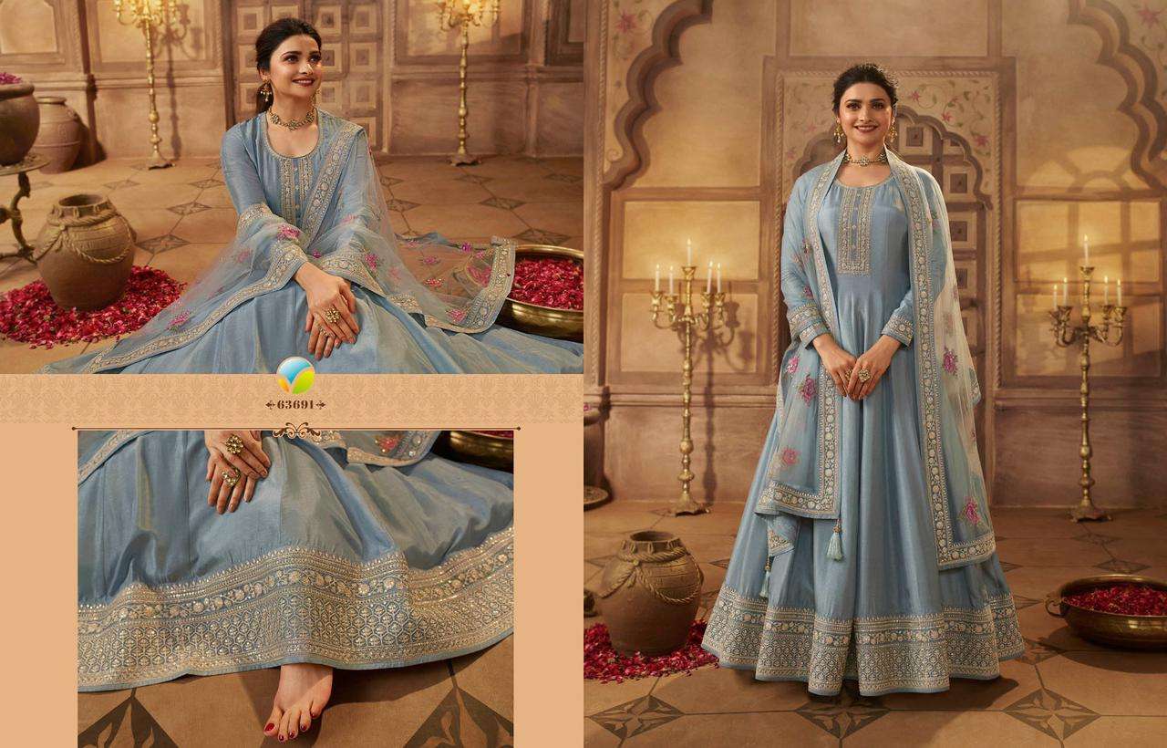 vinay fashion llp kaseesh catalogue noor mahal series 63691 to 63698 designer partywear heavy anarkali dresses by vinay fashion 