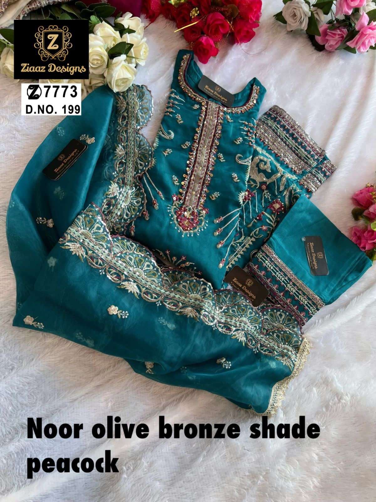 ziaaz designs brands noor dark bronze colours design number 198 196 199 184 197 pakistani suits collection by ziaaz designs