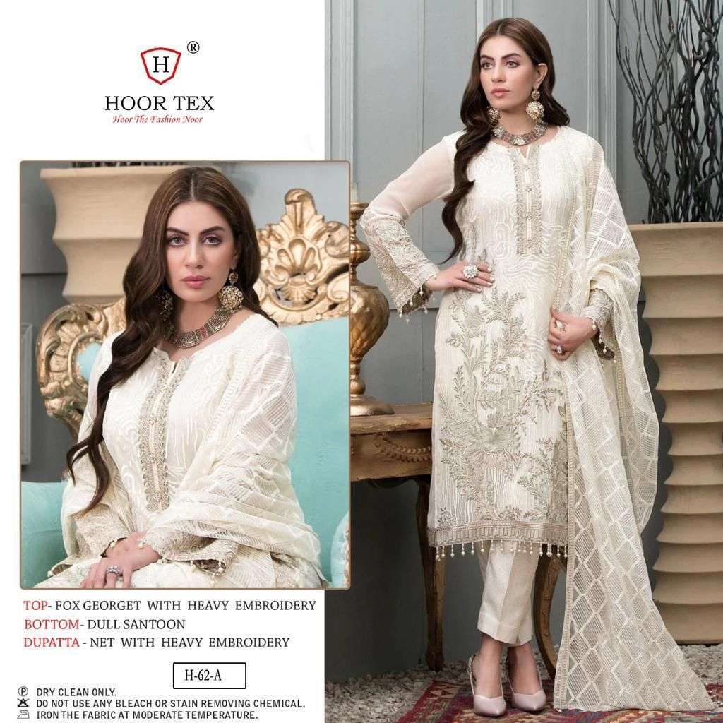 hoor tex pakistani concept super hit design colour edition h62 a to e designer partywear pakistani concept suits collection in affordable price