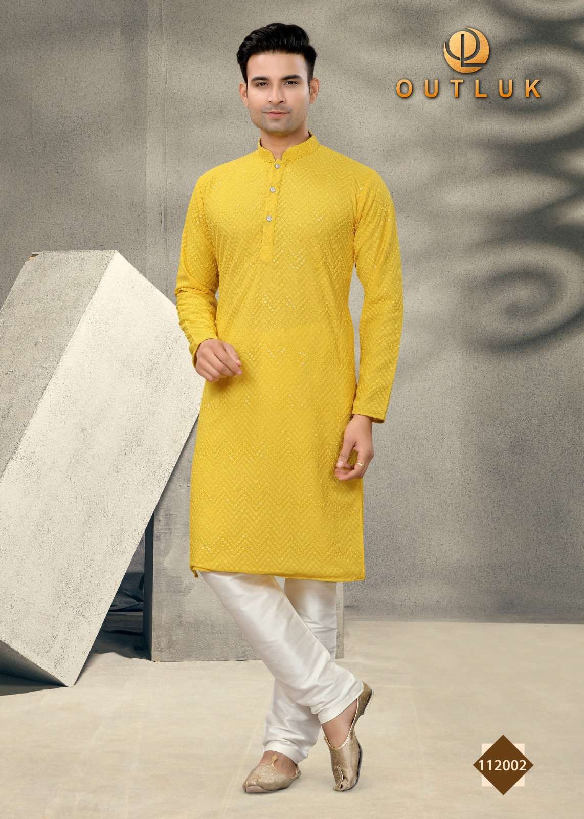 mens wear kurta pyjama outlook vol 112 series 112001 to 112005 designer partywear indian traditiona ethnic wear kurta pyjama for mens in affordable price