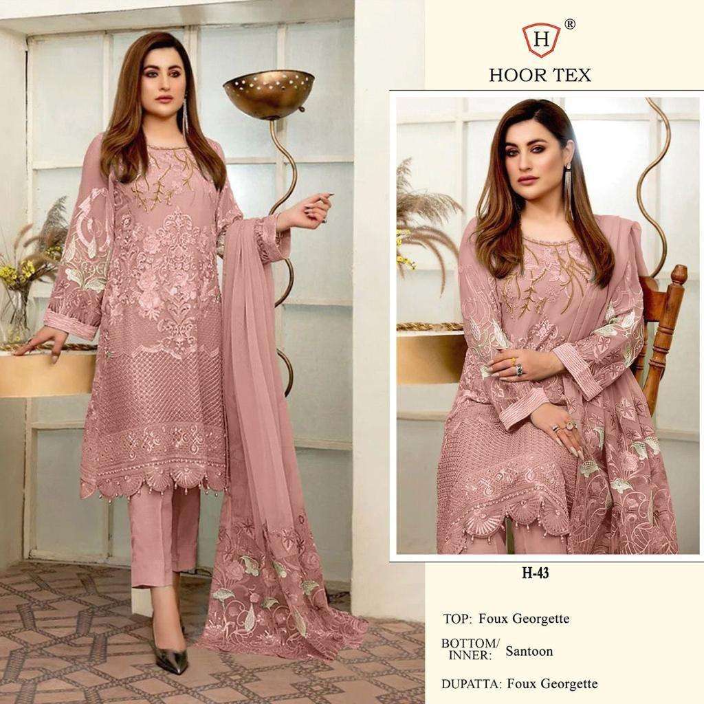 pakistani concept hoor tex design number h43 wholesaler of pakistani suits collection affordable price 