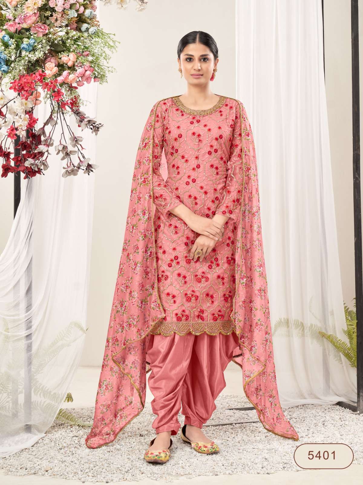 Patiyala Suit with Full Bottom Work at Rs 545/pcs | Punjabi Salwar Kameez  in Surat | ID: 7304846373