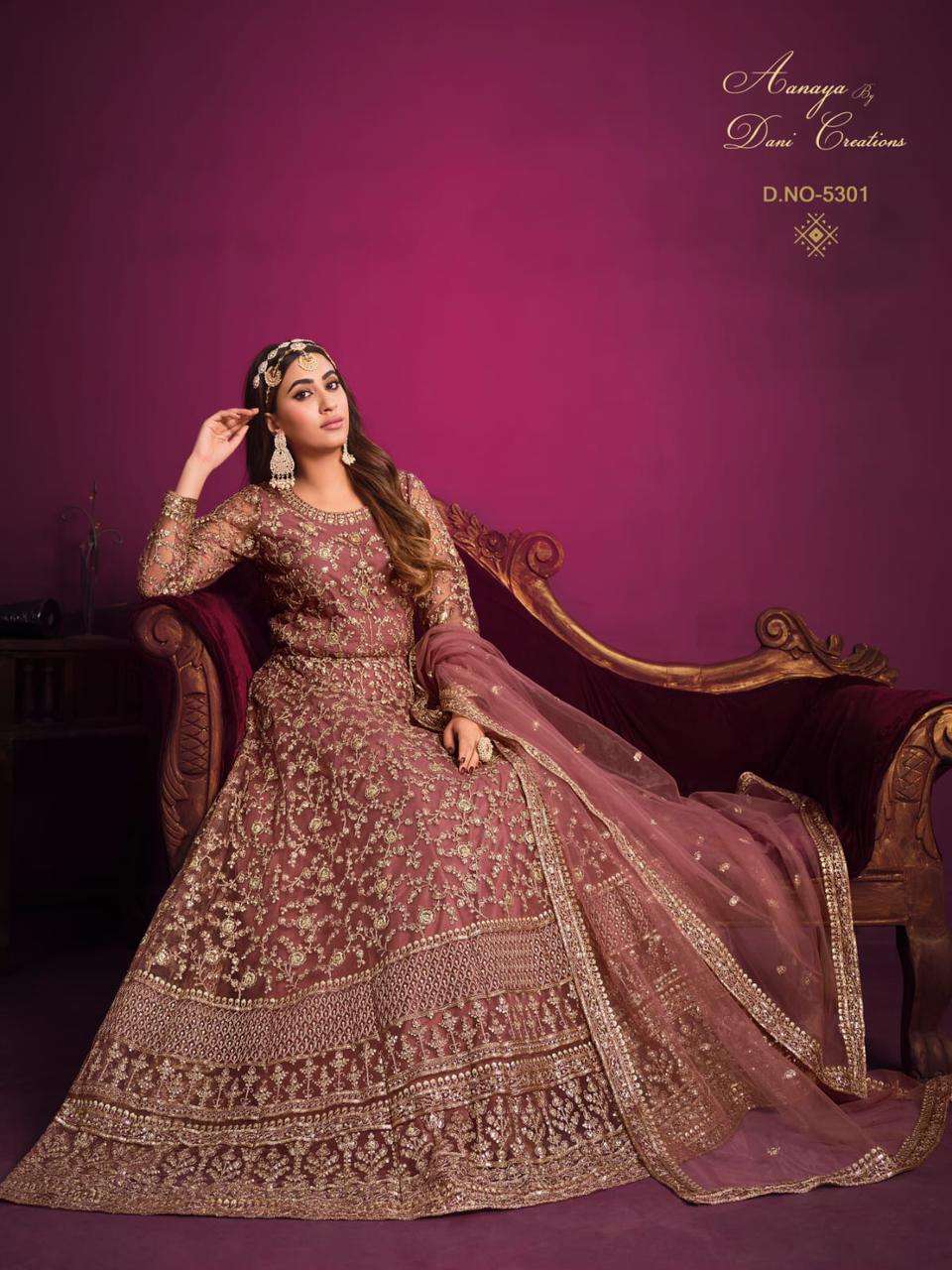 aanya by dani creation 5300 series 5301 to 5304 vol 153 designer partywear anarkali full gown style anarkali sui5ts in affordable price 