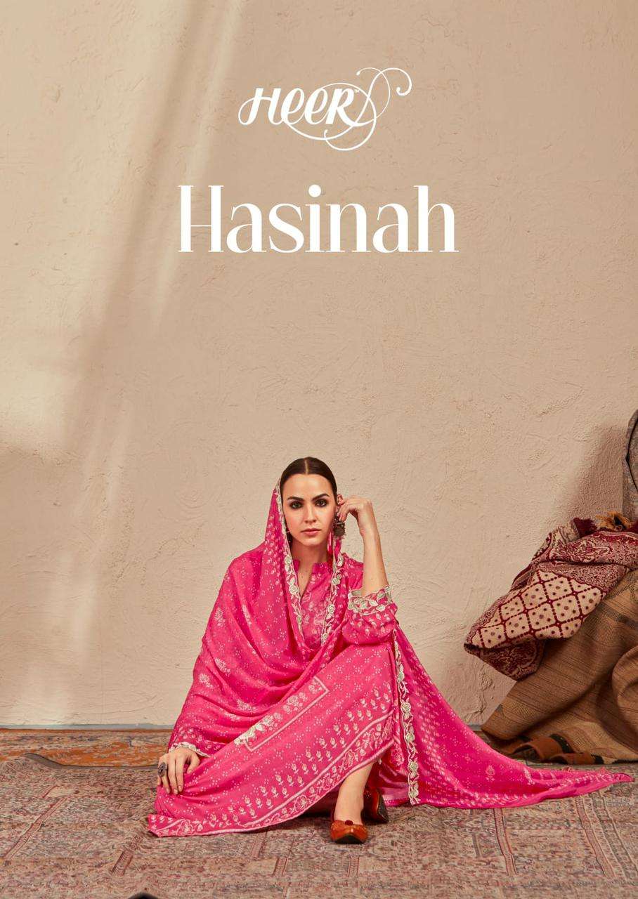 kimora heer 145 catalogue hasinah series 9011 to 9018 cotton suits collection for summers by kimora heer 