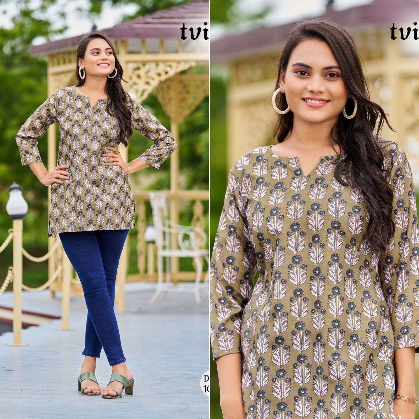 catalogue blush cotton printed tops for regular and office wear western cotton printed tops for girls and women