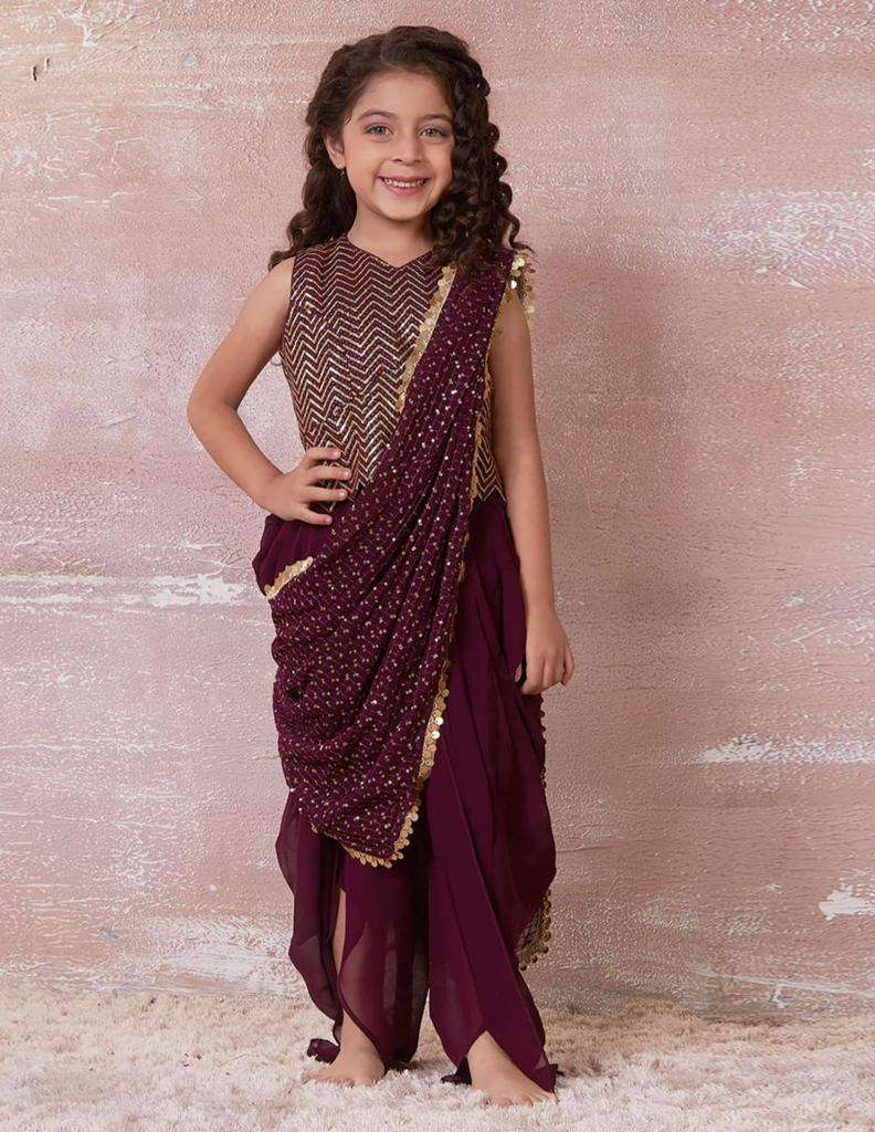 designer heavy sequence with thread embroidery work lehenga choli style top and salwar with dupatta fully sttiched ready to wear kids girls wear from 1 year to 15 year 