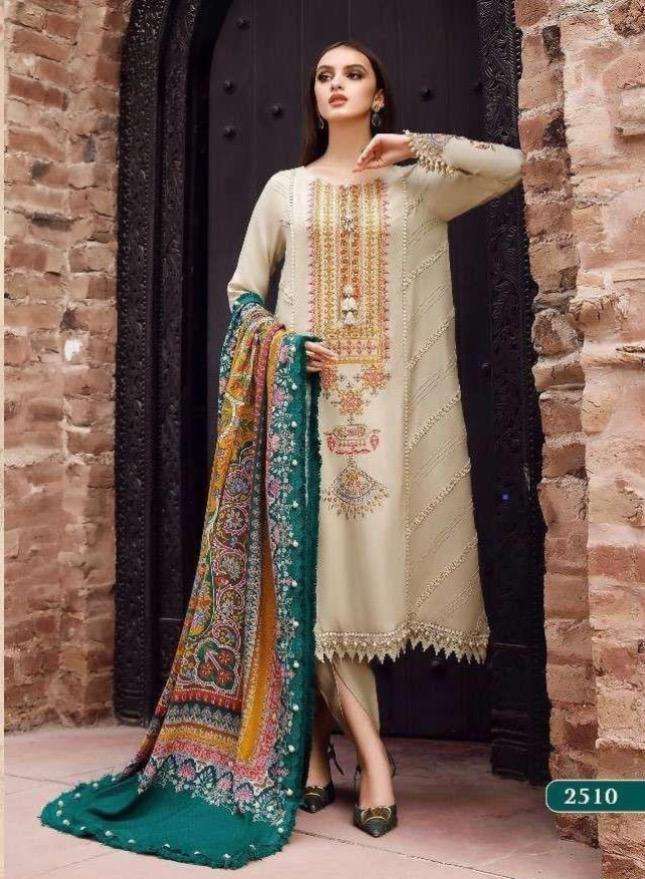 mariya b exclusive collection pure heavy reyon cotton dyed with heavy kasmiri self embroidery Pakistani suit collection 