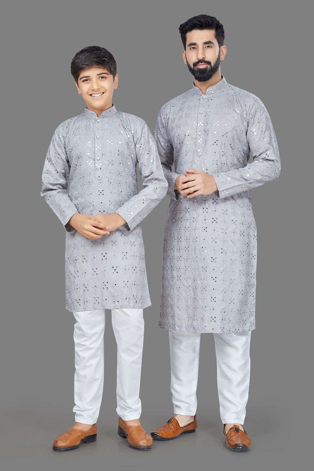 mirror kurta in 4 colors long kurta for kids and mens in heavy cotton fabric father and son same kurta combo father and son twining 