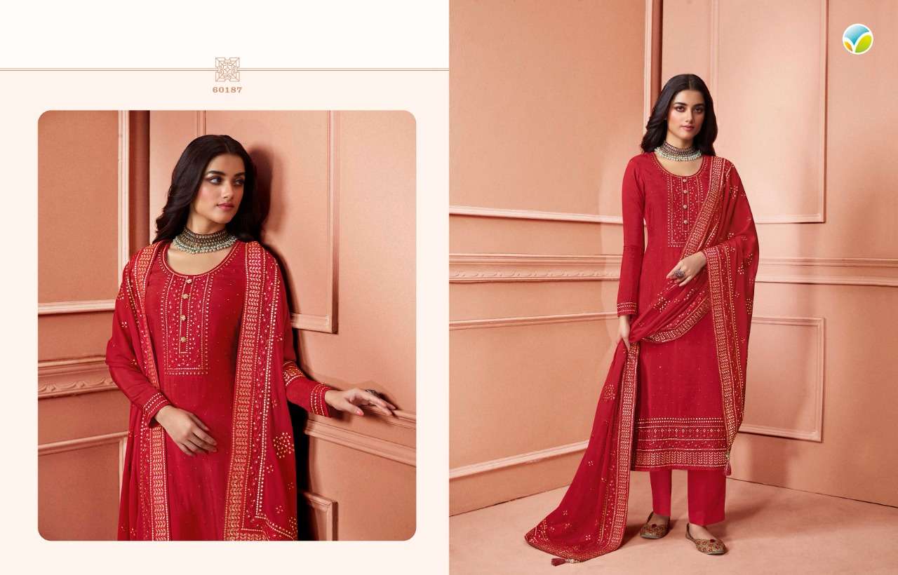 vinay fashion catalogue safeena by kaseesh series 60181 to 60188 in sale vinay fashion orignal catalogue suits in sale 