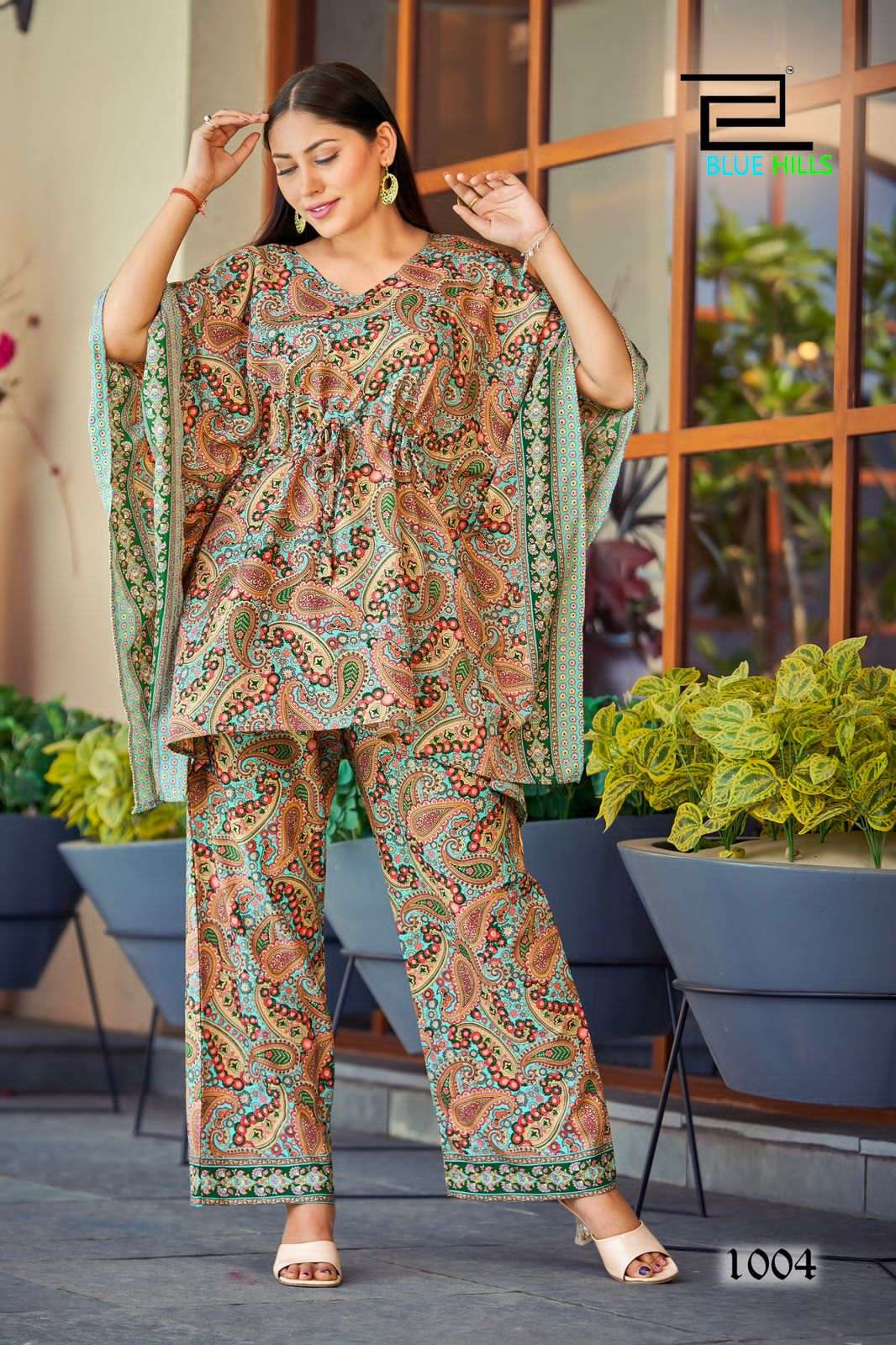 wow coords set top n bottom kaftan style top and pant bottom stylish comfy printed kaftan and pant coord set for women and girls 