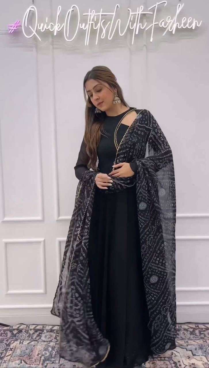 Women Deep Burgundy Sequins Embroidered Maxi Dress with Draped Dupatta –  Inddus.com