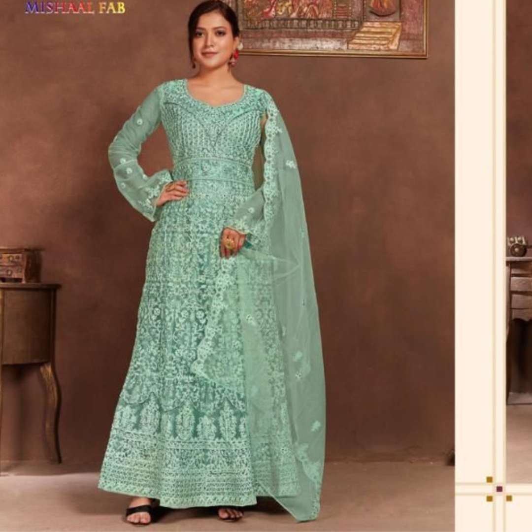 pakistani concept super hit design mishaal fab series 2001 to 2004 heavy embroidery readymade pakistani partywear heavy embroidery dress collection   
