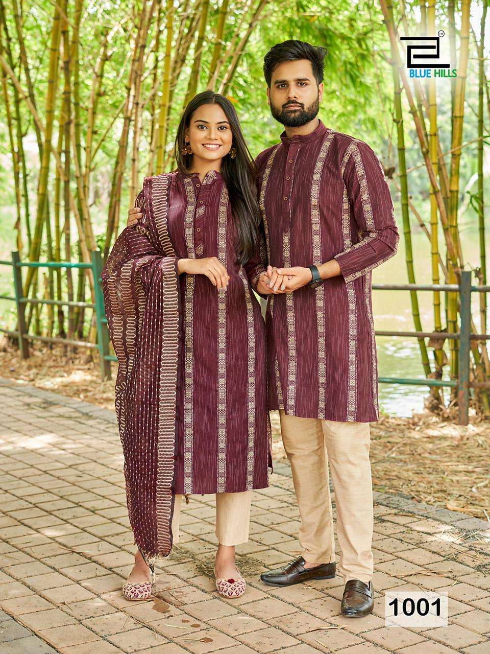 soul mates couple matching set for all types for functions kurta pyjama and kurtie with pant and duppta couple wearing same combo couple twinning set 