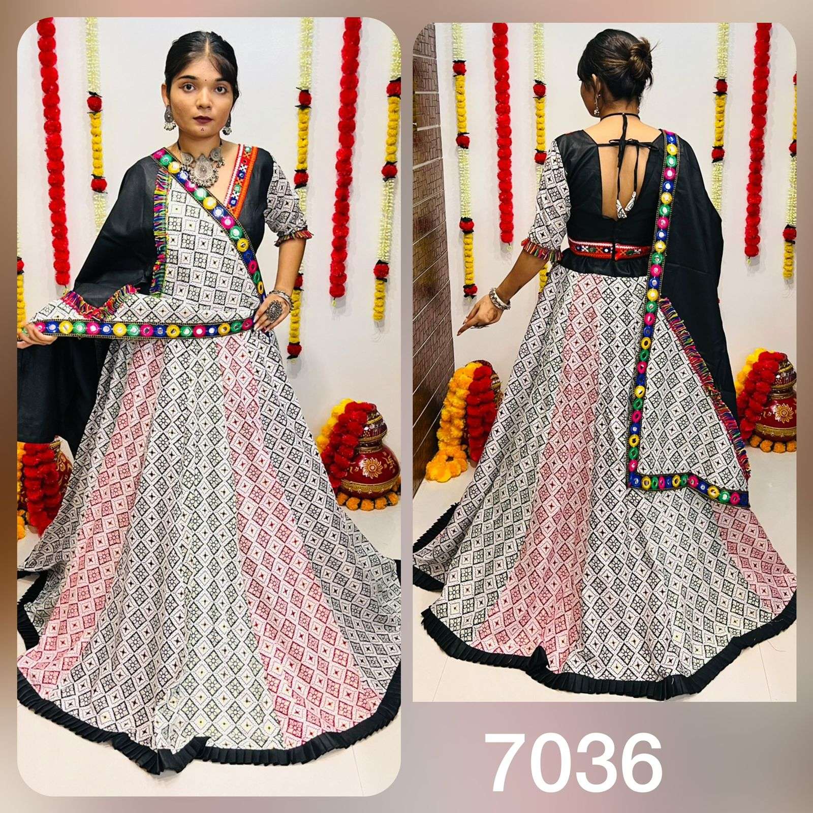 aawiya navratri special traditional chaniya choli collection 2023 aawiya catalogue rajwadi vol 7 series 7038 to 7048 rajwadi style navratri chaniya choli collection  