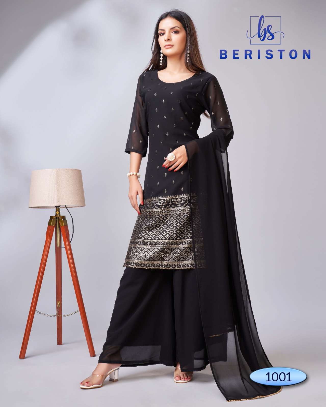 beriston our new brand readymade salwar suits n kurtis catalogue bs vol 10 series 1001 to 1004 georgette with  shifali embroidery work readymade suit  