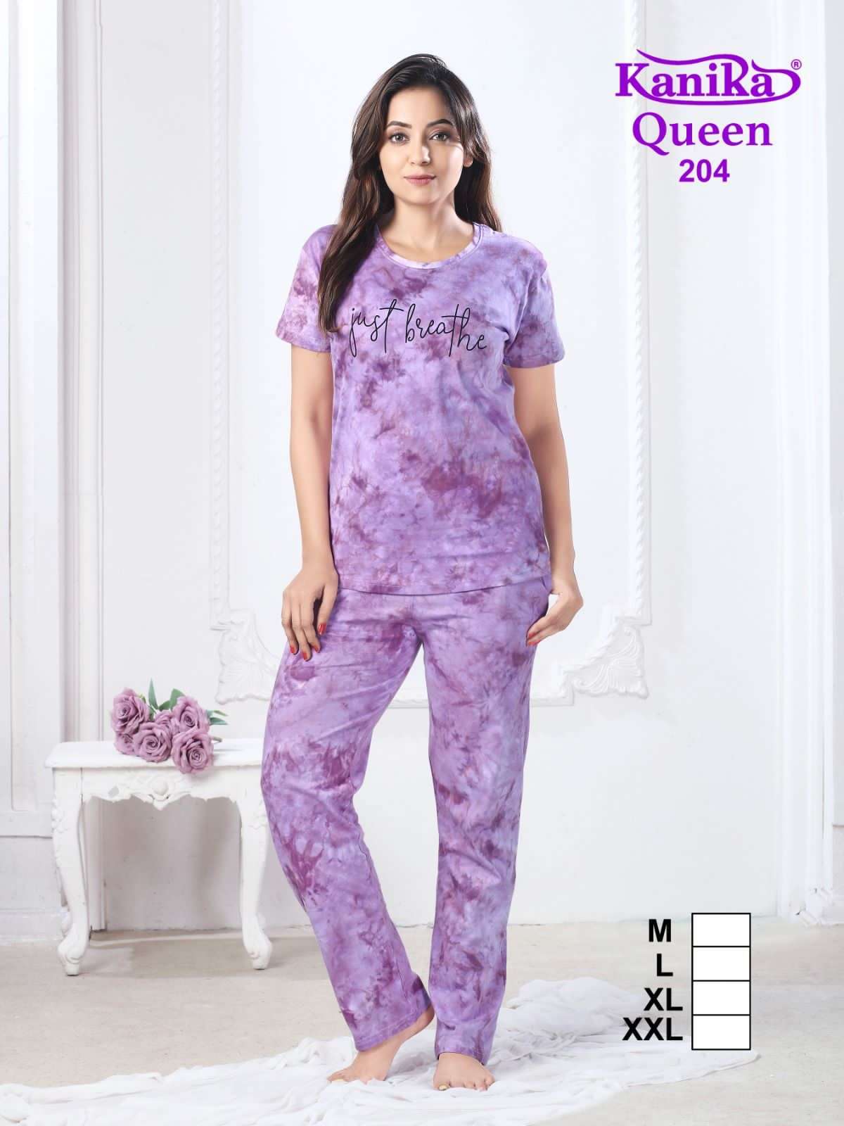 Uzarus Women's Cotton Printed Night Suit Set of Top & Shorts