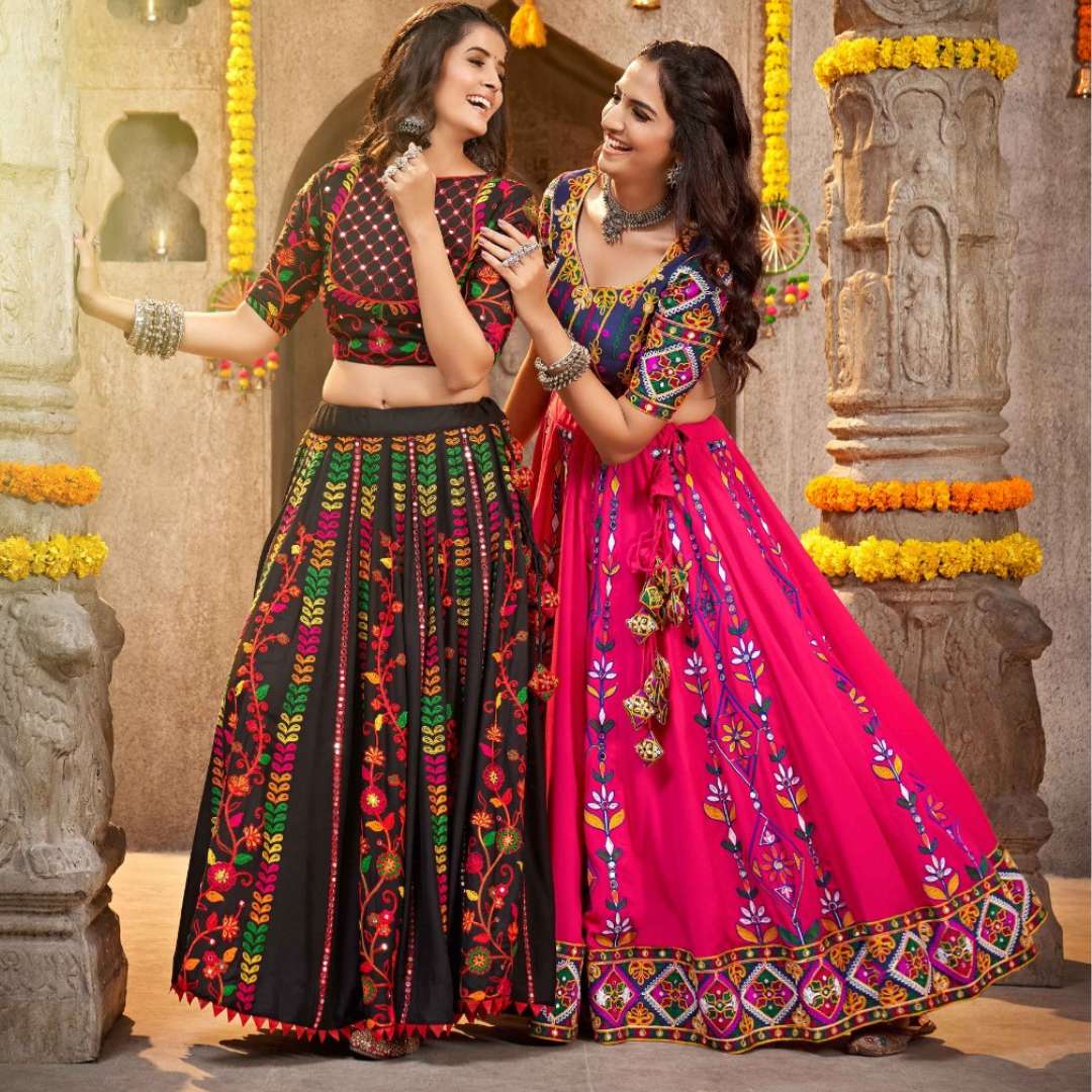 leheriya Style Chaniya Choli for Navratri Garba Ready to Wear - sethnik.com