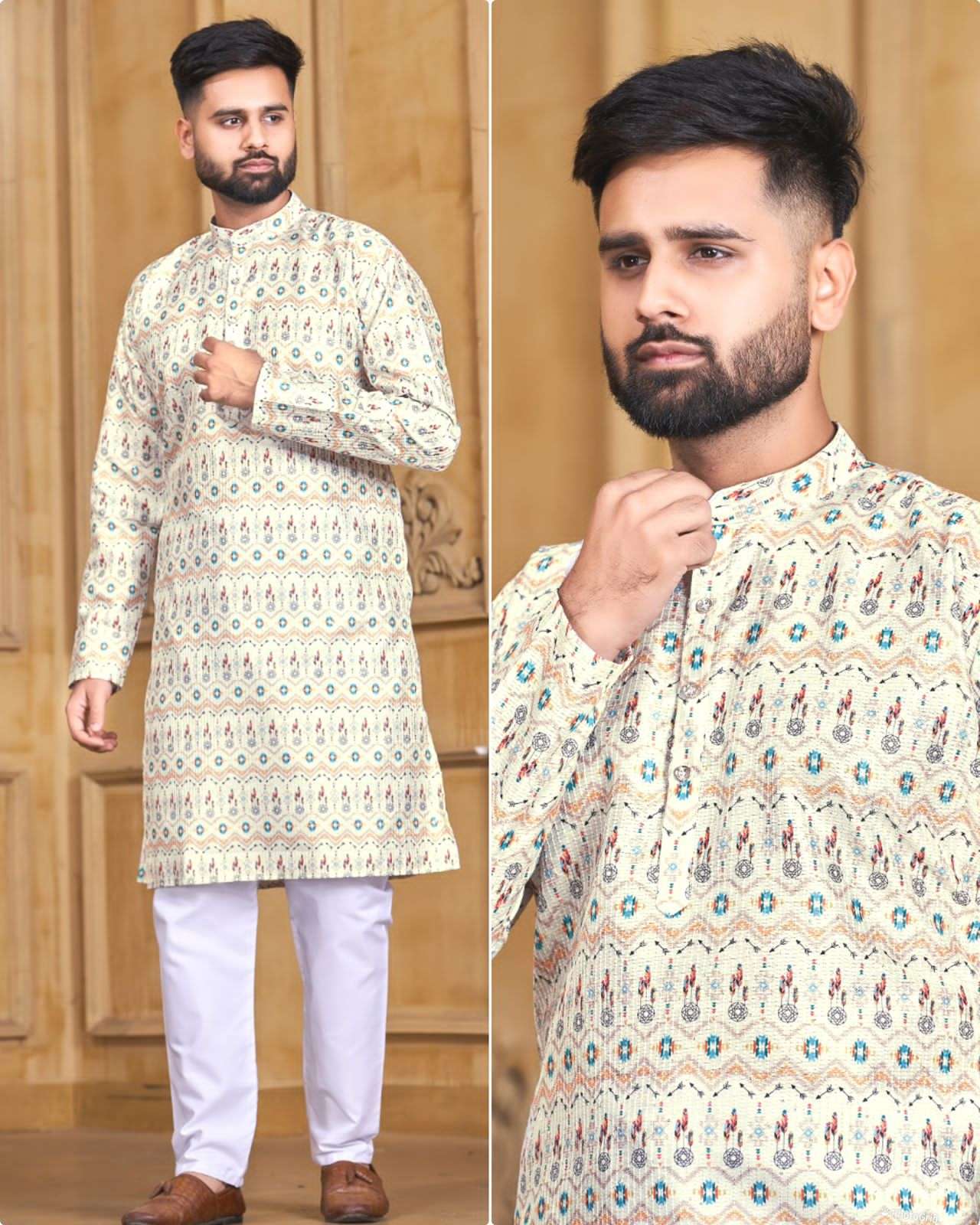 mens wear kurta pyjama manyavar kurta pyjama series functions and party wear kurtas in 8 hit prints pure banglori silk crochet work and print 