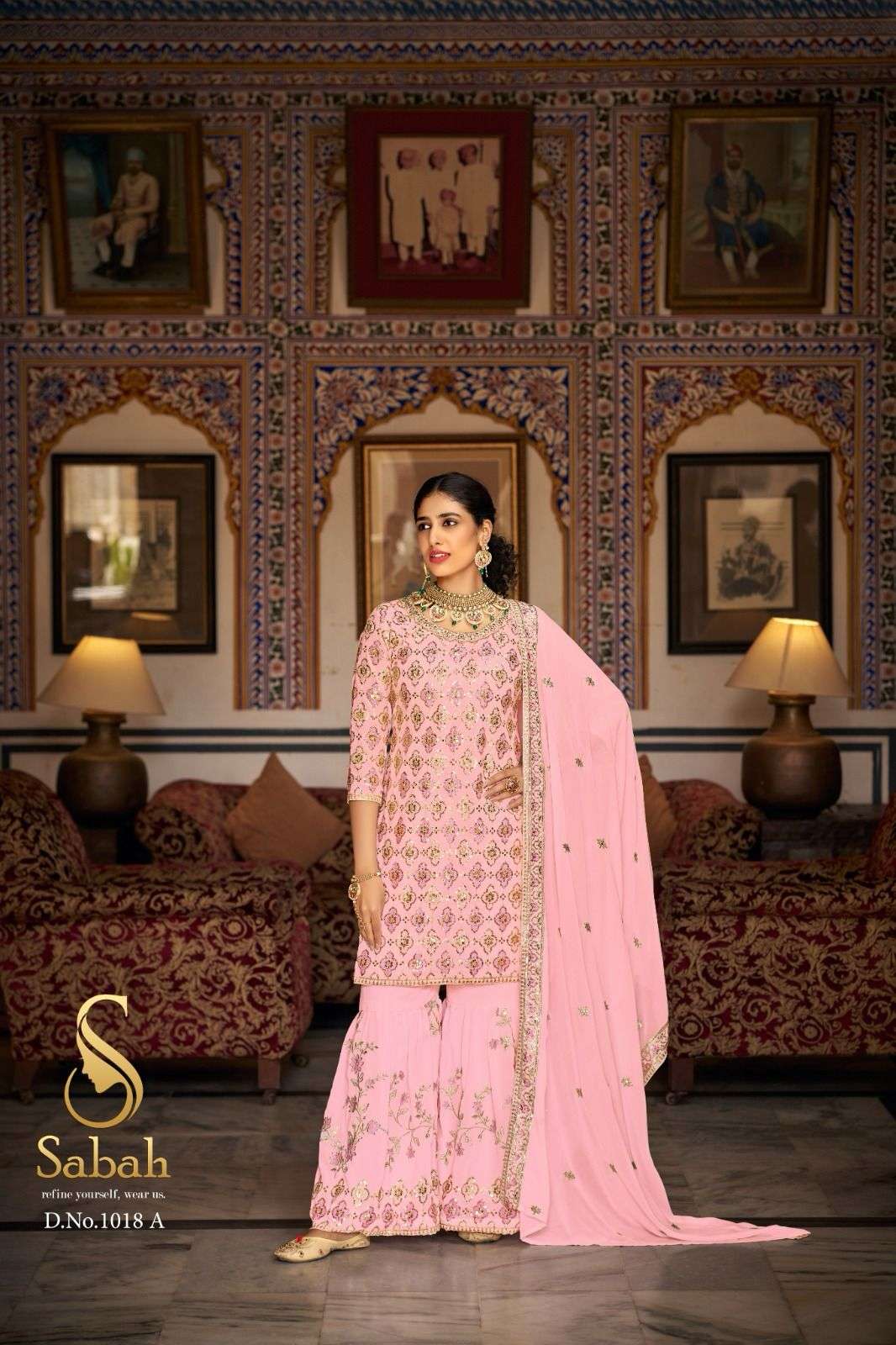 sabah catalogue kalki series 1018a to 1018e sabah dresses plazzo suit exclusively designed for the occasion partywear sharara suit collection  