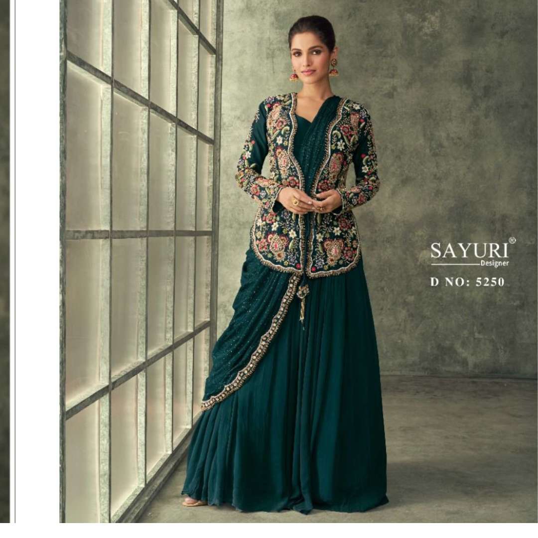 sayuri designer catalogue evergreen series 5250 to 5251 designer partywear indowestern collection designer dresses